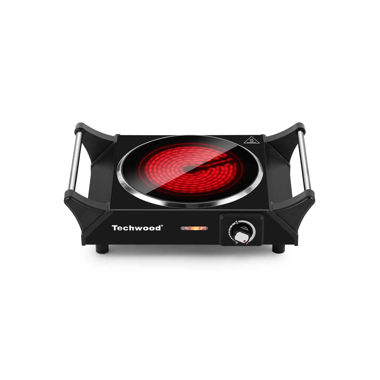 Techwood 1200W Hot Plate Countertop Infrared Ceramic Single Burner for  Cooking 7.5” Glass Cooktop Portable Electric Stove Compatible for All  Cookwares