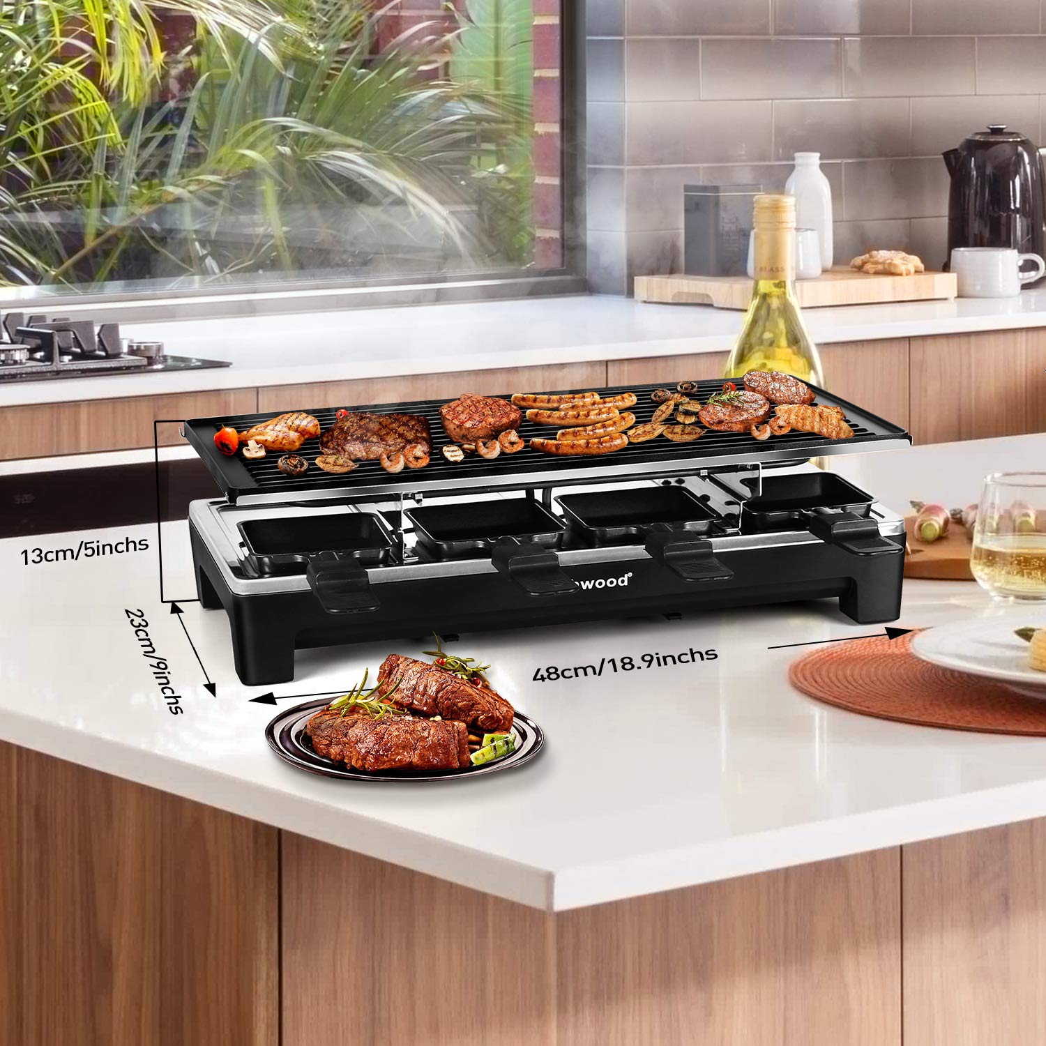 Tabletop raclette clearance grill